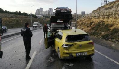 Başakşehir’de 9 araçlı zincirleme kazalarda 2 kişi yaralandı