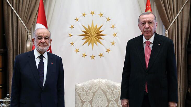 Cumhurbaşkanı Erdoğan ile Karamollaoğlu görüşmesi başladı