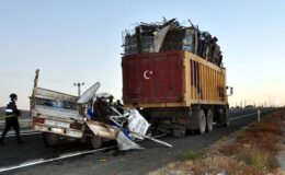 Kamyon, kamyonete çarptı; baba yaralandı, kızı öldü