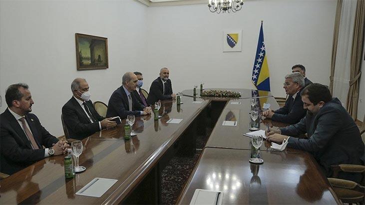 Kurtulmuş, Bosna Hersek Devlet Başkanlığı Boşnak üyesi Dzaferovic ile görüştü