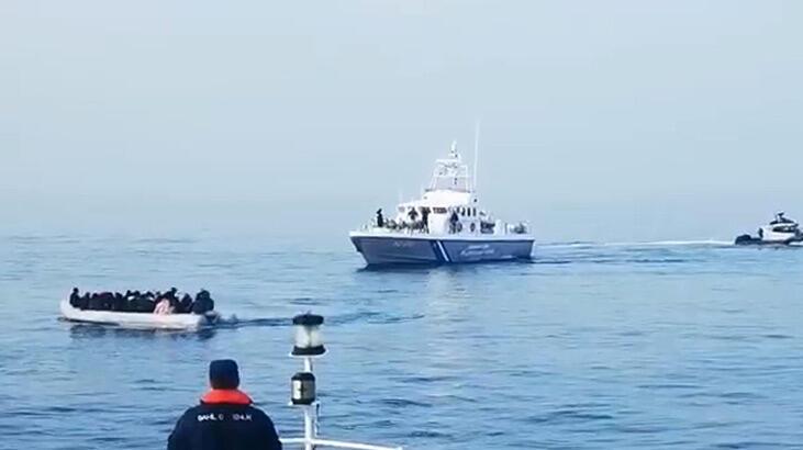 Yunanistan’dan Türk kara sularına itilen 32 düzensiz göçmen kurtarıldı