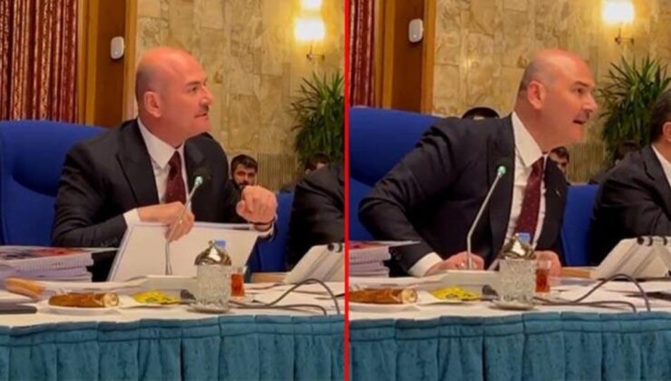 Bakan Soylu, kendisine parmak sallayan HDP’li vekile çok sinirlendi: Otur aşağıya terörist bozuntusu