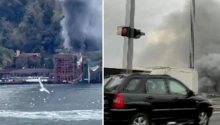 Beykoz’da başlayan yangın, boğazı kara dumanlarla kapladı