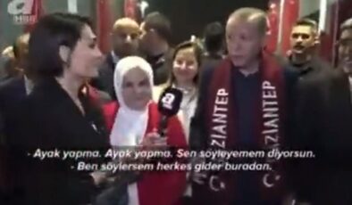 Cumhurbaşkanı Erdoğan’la A Haber muhabiri arasında ilginç diyalog: Ayak yapma