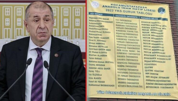 İmam hatip lisesi gurur tablosu diye paylaştı! Listedeki isimleri gören Özdağ sinirlerine hakim olamadı