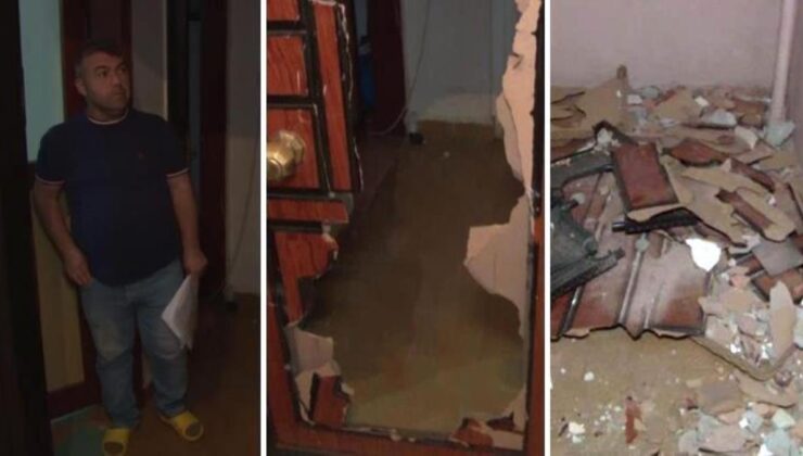 Kiracısıyla zam konusunda anlaşamayan ev sahibi, kapıyı balyozla kırdı