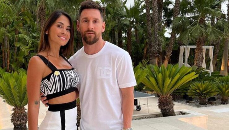 Messi’nin eşi Antonela Roccuzzo, derin göğüs dekolteli tulumuyla göz kamaştırdı