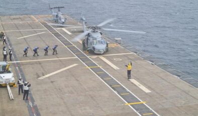 Türkiye’nin ilk uçak gemisine helikopterler konuşlanmaya başladı
