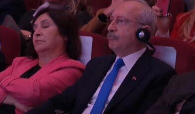 Vizyon belgesinin açıklandığı törende Selvi Kılıçdaroğlu uyuyakaldı