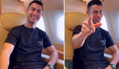 Cristiano Ronaldo haberi uçaktan verdi, herkes geri sayıma geçti