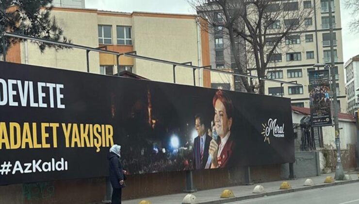 Meral Akşener’in seçim kampanyasında İmamoğlu detayı! İstanbul’un her yerine asıldı