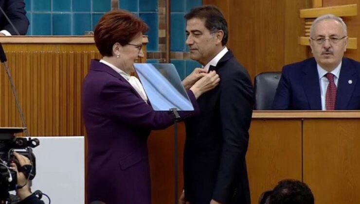 İYİ Parti milletvekili aday adayı olan Ünal Karaman’a rozetini Meral Akşener taktı