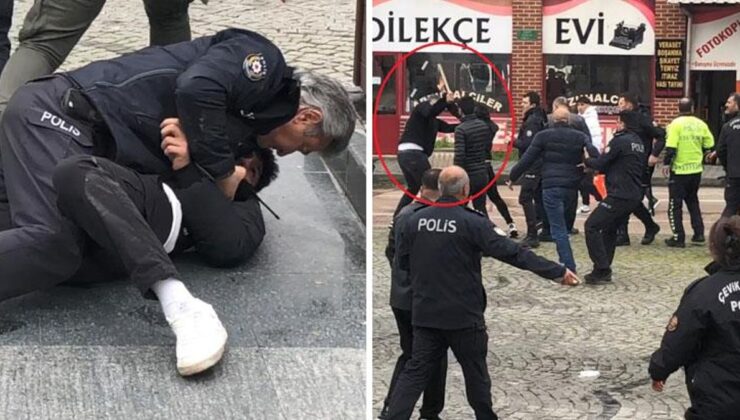 Adliye önünde kıyamet koptu! Duruşmadan çıkıp birbirlerine girdiler