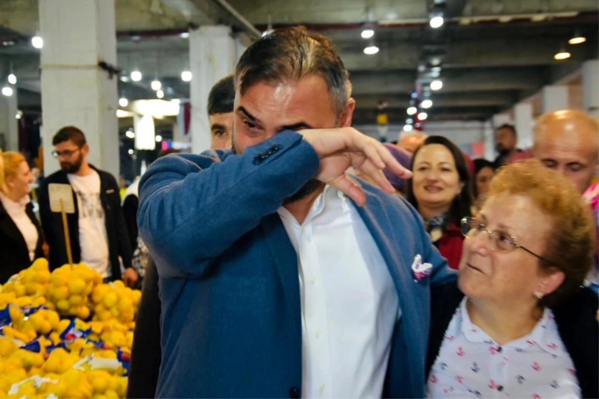 AK Parti Milletvekili Adayı Tıskaoğlu, Halk Pazarında His Dolu Anlar Yaşadı