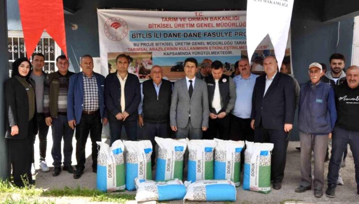 Bitlis’te 25 çiftçiye yüzde 75 hibeli kuru fasulye tohumu dağıtıldı