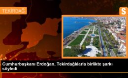 Cumhurbaşkanı Erdoğan Tekirdağ mitinginde Cengiz Kurtoğlu müziği söyledi