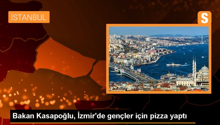 Gençlik ve Spor Bakanı İzmir’de Gençlere Pizza İkram Etti