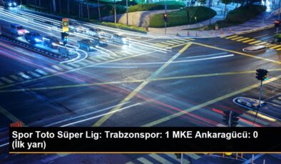 Trabzonspor 1-0 MKE Ankaragücü: Birinci yarıyı Trabzonspor önde kapattı