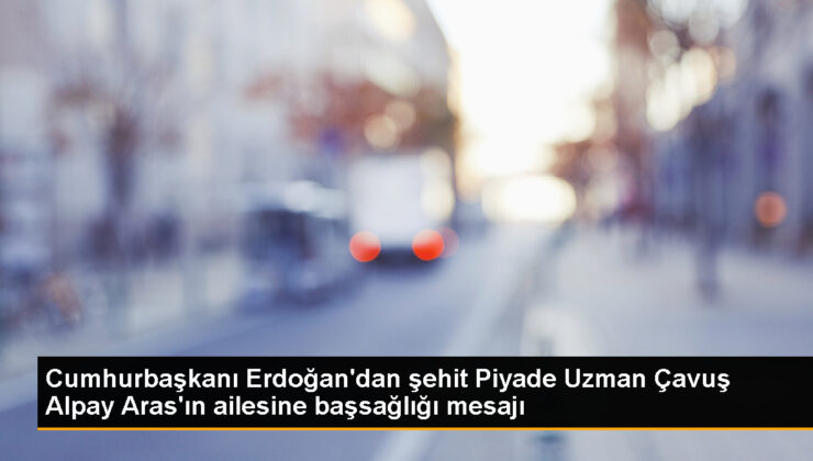 Cumhurbaşkanı Erdoğan, şehit Piyade Uzman Çavuş Alpay Aras’ın ailesine başsağlığı bildirisi gönderdi