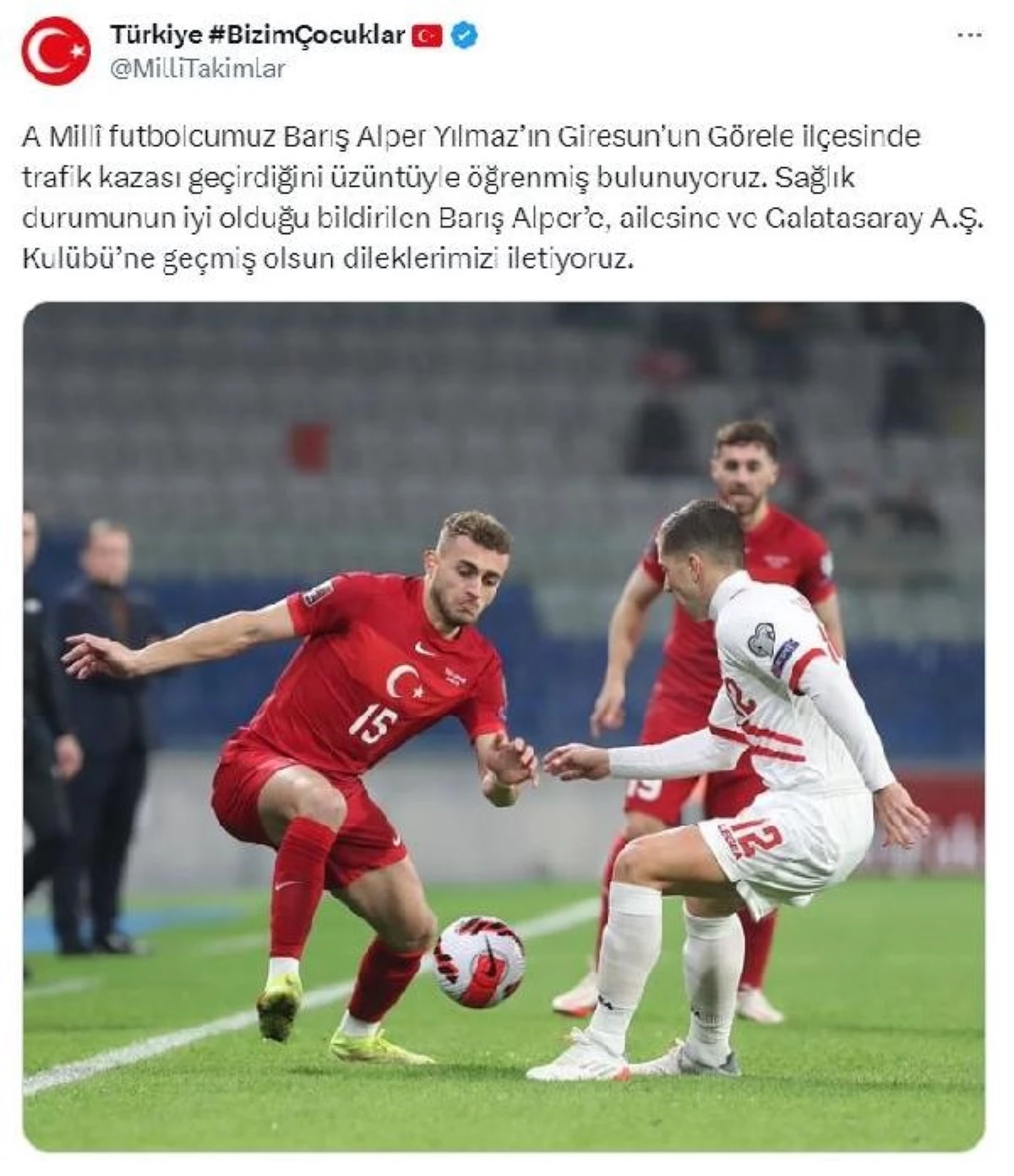 Galatasaraylı Futbolcu Barış Alper Yılmaz Trafik Kazası Geçirdi