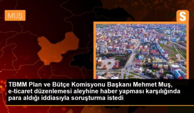 TBMM Plan ve Bütçe Komitesi Lideri Mehmet Muş, e-ticaret düzenlemesi aleyhine haber yapması karşılığında para aldığı argümanıyla ilgili soruşturma istedi