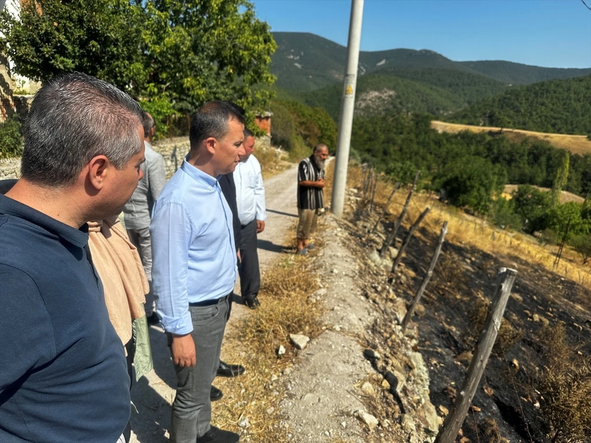 AK Parti Genel Sekreteri Fatih Şahin, Çanakkale’deki yangın bölgesini ziyaret etti
