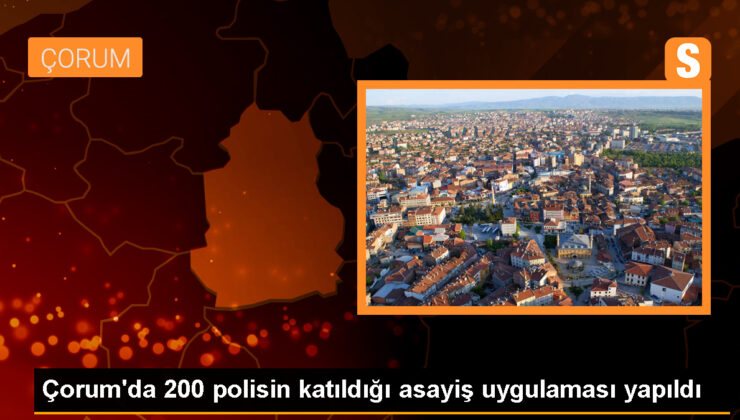 Çorum’da Vilayet Emniyet Müdürlüğü tarafından ‘Çorum 19’ asayiş uygulaması gerçekleştirildi