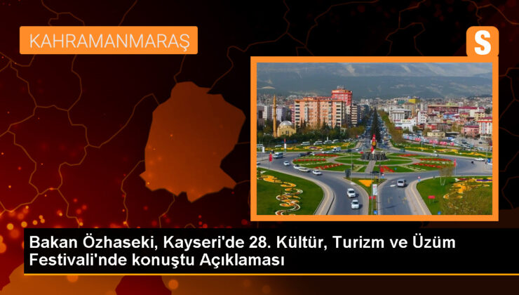 Bakan Özhaseki, Kayseri’de 28. Kültür, Turizm ve Üzüm Şenliği’nde konuştu Açıklaması