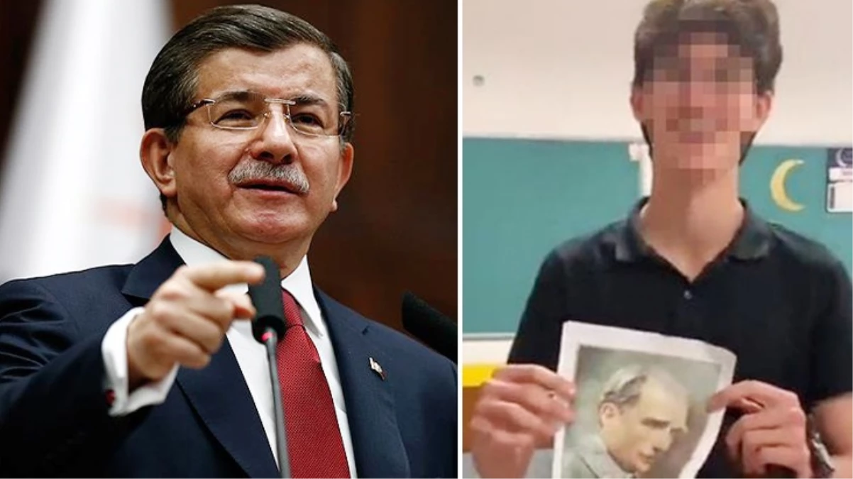 Davutoğlu, Atatürk’ün fotoğrafıyla uygunsuz hareketler yapan gencin tutuklanmasına reaksiyon gösterdi