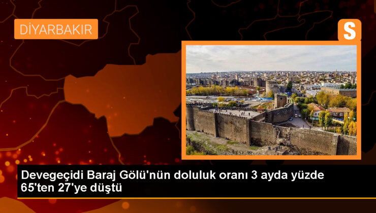 Diyarbakır’da Devegeçidi Baraj Gölü’nün doluluk oranı düştü