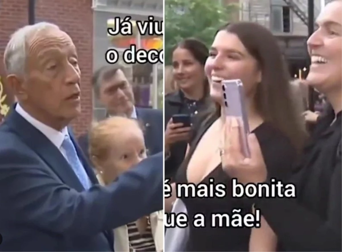 Genç bir bayanın göğüs dekoltesini işaret ederek soğuk alırsın diyen Portekiz cumhurbaşkanı sert reaksiyon gördü