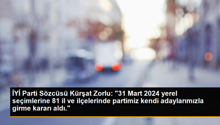 ÂLÂ Parti Sözcüsü Kürşat Kuvvetli: “31 Mart 2024 lokal seçimlerine 81 vilayet ve ilçelerinde partimiz kendi adaylarımızla girme kararı aldı.”