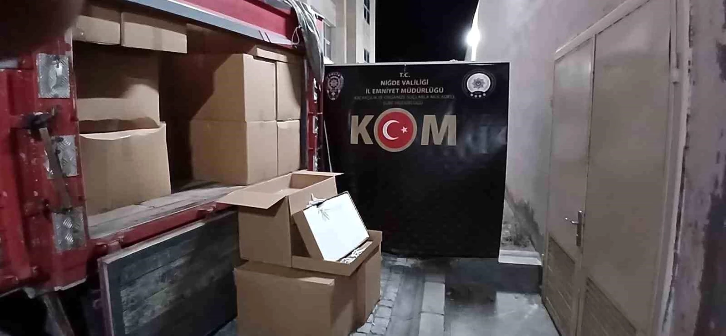 Niğde’de 1 Milyon 425 Bin Adet Gümrük Kaçağı Makaron Ele Geçirildi