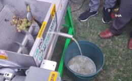 Sarsıntı bölgesindeki çiftçilere üzüm sıkma makinesi dağıtıldı
