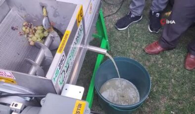 Sarsıntı bölgesindeki çiftçilere üzüm sıkma makinesi dağıtıldı