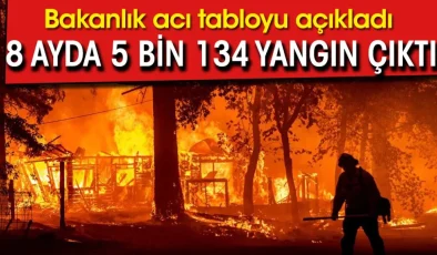 Bakanlık Acı Tabloyu Açıkladı: 8 Ayda 5 Bin 134 Yangın Çıktı