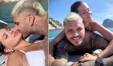 MAURO ICARDI TATİLDE SEVGİLİSİNİ ÖPMELERE DOYAMADI