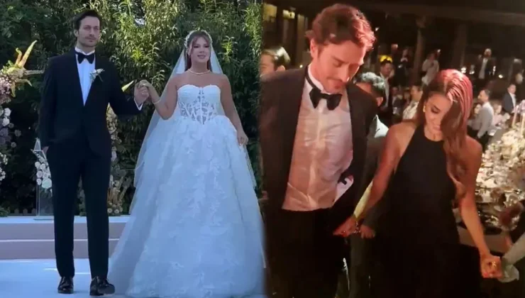 Feyyaz Şerifoğlu ve Merve Dinçkol’un Düğününde Hande Erçel Rüzgarı