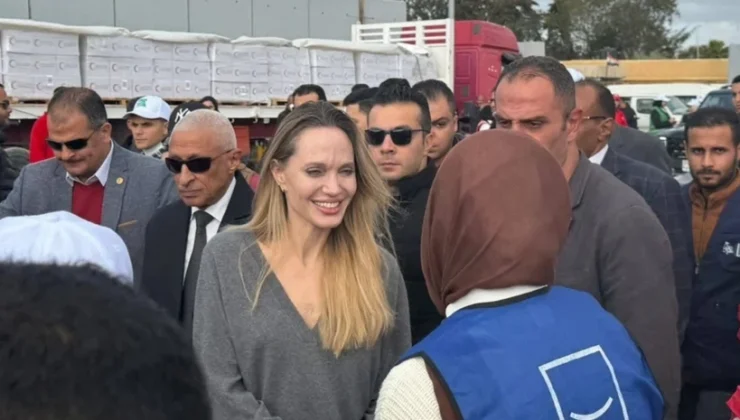 ANGELINA JOLIE SINIRDA İNSANİ YARDIM ÇAĞRISI YAPTI, REFAH KAPISINDA DURUMU YERİNDE İNCELEDİ